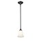 Z-Lite Lagoon 1 Light Mini Pendant, Matte Black & Matte Opal 703MP-MB - alternate 3